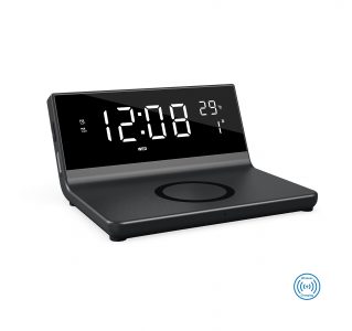 Бездротовий зарядний пристрій з годинником Cyber, TM TEG