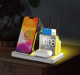 Бездротовий зарядний пристрій з годинником Time Dock, TM TEG - Зображення 5